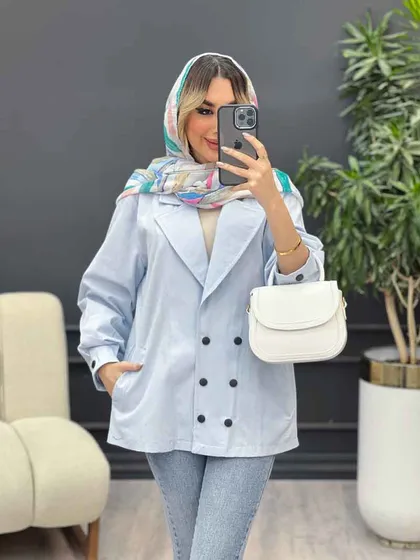 مانتو لینن شش دکمه