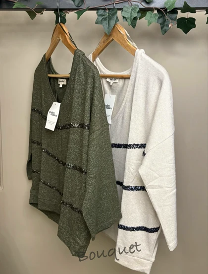 شومیز پولک دوزی کرم