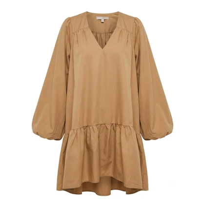 پیراهن پلاس سایز خاکی زنانه بوهو boohoo انگلستان سایز 50