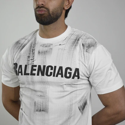 تیشرت اسپرت بالنسیاگا مدل M3-4D0548 سفید