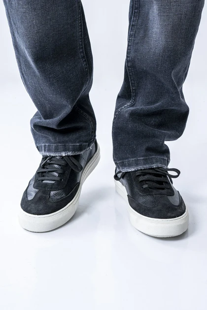 اسنیکرزاشبالت و چرم طبیعی بندی مردانه