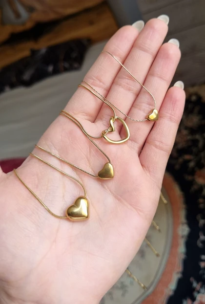 کالکشن گردنبند قلبی استیل