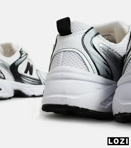 کفش کتانی مردانه و زنانه سفید طوسی مشکی NEW BALANCE 530
