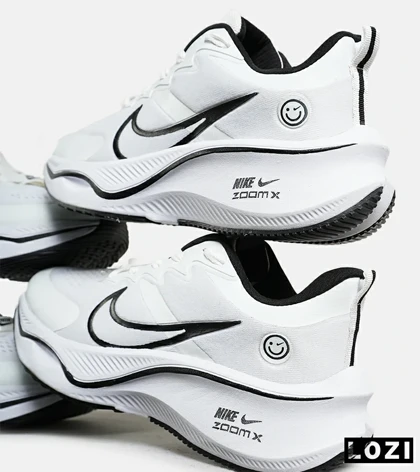 کفش کتانی مردانه و زنانه سفید مشکی NIKE zoom x smiley