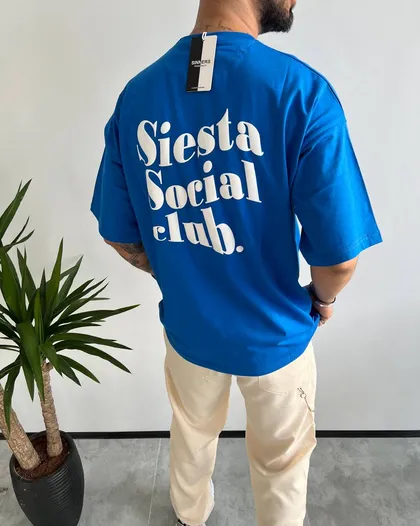 تیشرت استین کوتاه SIESTA رنگ آبی