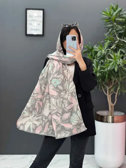 شال حریرنخ طرح گل