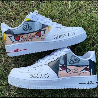 کفش اسپرت NARUTO کاستوم کتانی انیمه ناروتو ایرفورس نایک nike air force کد 73127