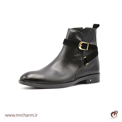 بوت بغل سگک دار چرم مردانه mrc30083