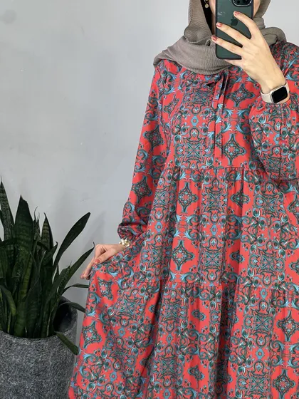 پیراهن طرحدار مزونی 60