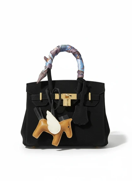 کیف HERMES مخمل وارداتی مشکی هرمس مجلسی / پپرونی...