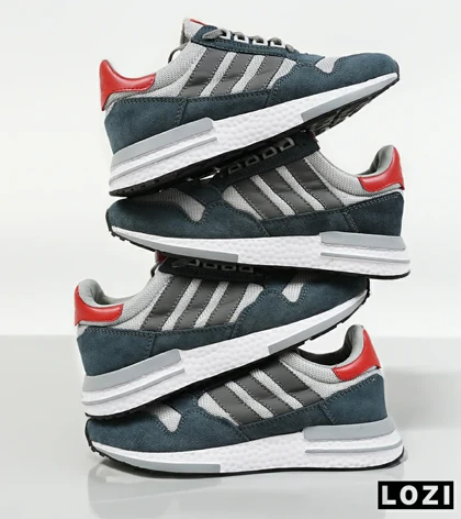 کفش کتانی مردانه طوسی فیلی زیر سفید آدیداس adidas ZX 500