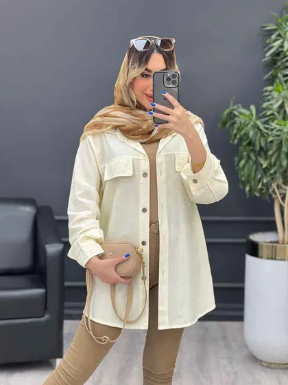 مانتو بغل زیپ جیب نما