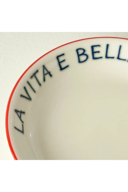 کاسه سرو بزرگ Bella Maison مدل Line چینی - قرمز