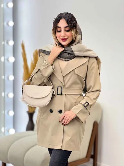 بارانی چهار دکمه آستین بند دار