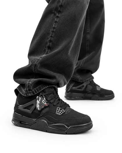کفش کتانی مردانه مدل نایکی جرن فور مشکی تمام Nike jordan 4