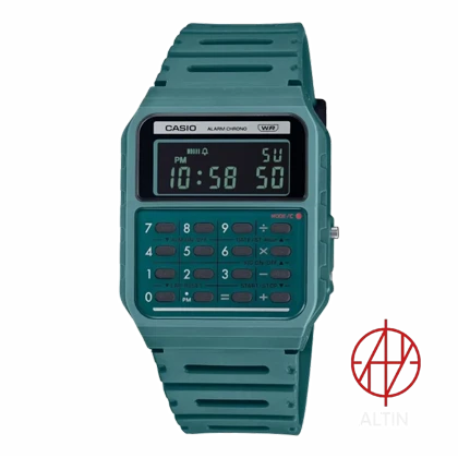 ساعت مچی دیجیتال کاسیو Casio مدل CA-53WB-3BDF اورجینال با ماشین‌حساب (رنگ سبز یشمی)