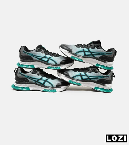 کفش کتانی مردانه آبی سبز ASICS GORETEX