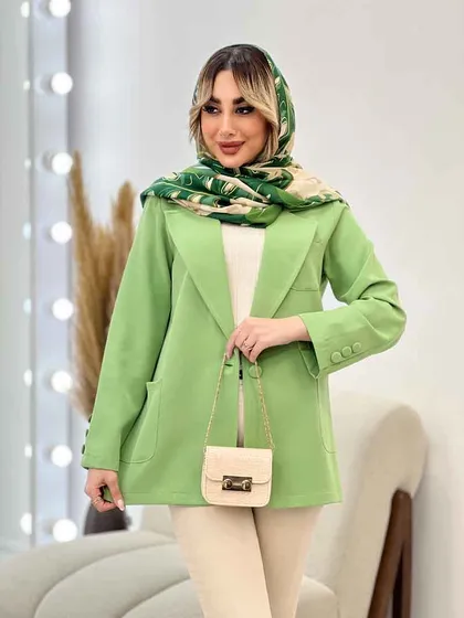مانتو مازراتی یقه انگلیسی تک جیب