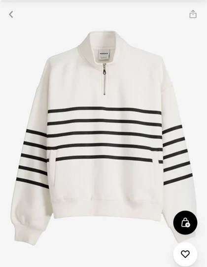 نیم زیپ راه راه برند BERSHKA