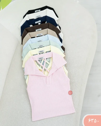 تاپ یقه دار پشت ضربدری 6350