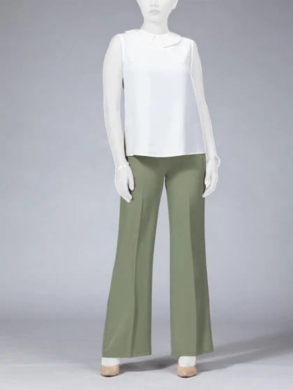 تاپ زنانه الیزه یقه ب ب ساده کلاسیک آنیسا