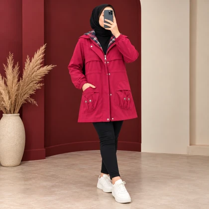 کاپشن کلاهدار والنتینا کد 6068