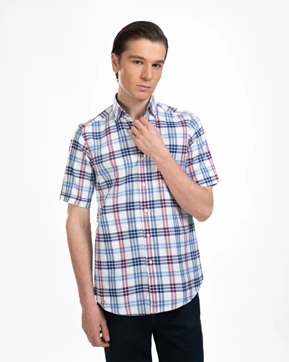 پیراهن مردانه چهارخانه کد 1820