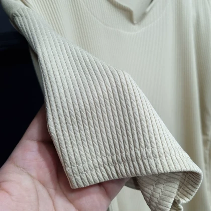 ست تیشرت و شلوارک یقه کوبایی با 6 رنگ