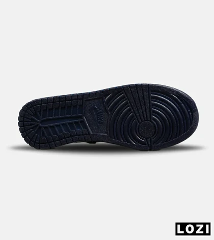 کفش کتانی ساق‌دار مردانه و زنانه سفید سرمه ای NIKE jordan 1 مدل 7686