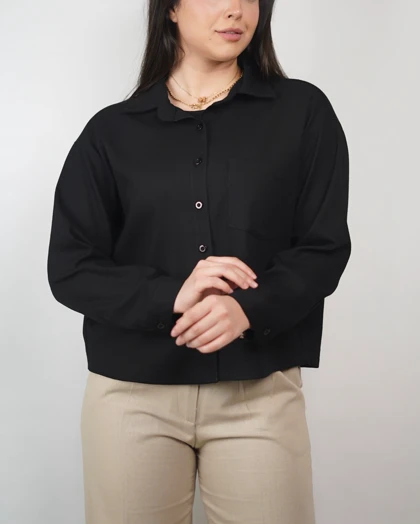 شومیز لینن کراپ(کد 229-1135)