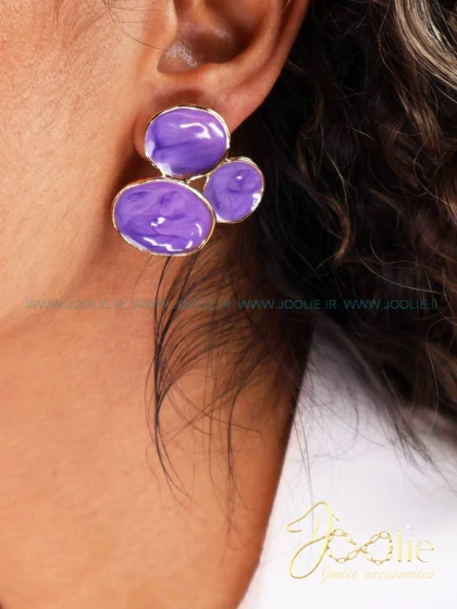 گوشواره زنانه فشن مدل تری کد E1159
