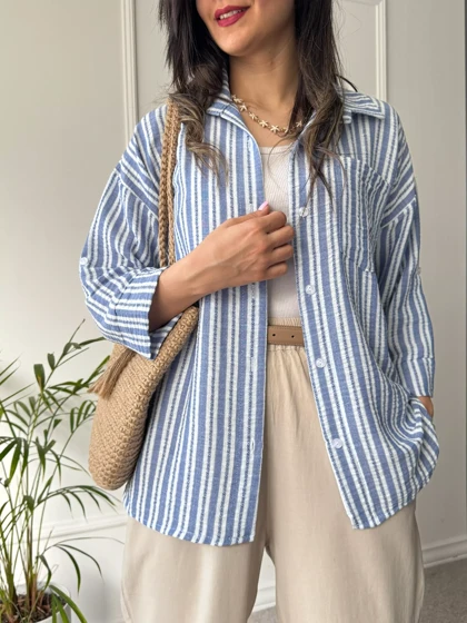 مانتو شومیزی راه راه یاس