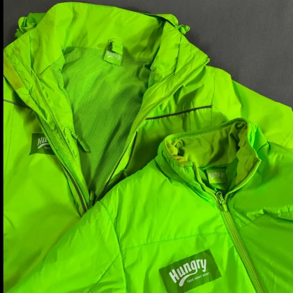 SIZE M-S کاپشن دوپوش گورتکس استوک اورجینال از برند Hungry (دو کاپشن در یک کاپشن)