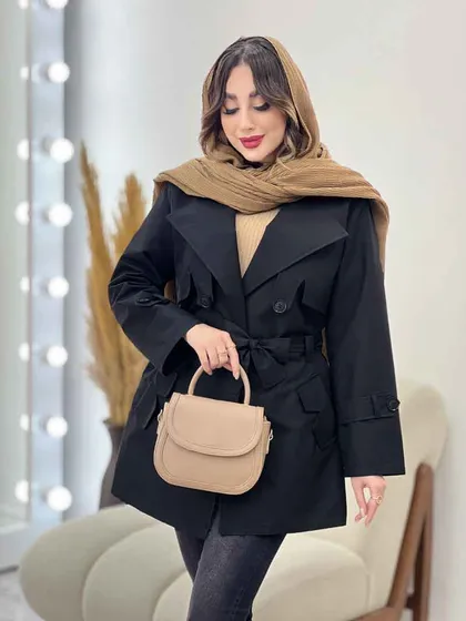 بارانی ژیله پاگن کمر دار