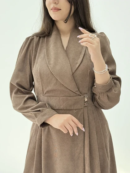 مانتو زنانه سیما ┃مخمل کبریتی زنانه