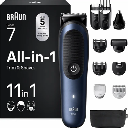 ماشین اصلاح چند کاره براون Braun مدل AIO7540 سری 7 با کیت 11 کاره
