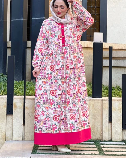 پیراهن ساحلی فلور نوار حاشیه 6103