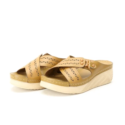 دمپایی چرم زنانه پارس مدل 375/4