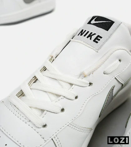 کفش کتانی بزرگ پا سفید طوسی NIKE AIR FORCE مدل 6325