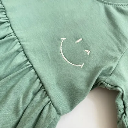 پیراهن نخ پنبه دخترانه مدل چشمک