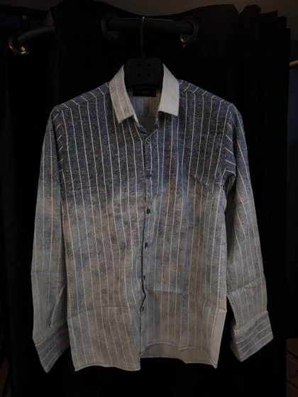 پیراهن مردانه سنگشور راه راه شارپ پارچه کنفی فوق‌العاده خنک و لطیف