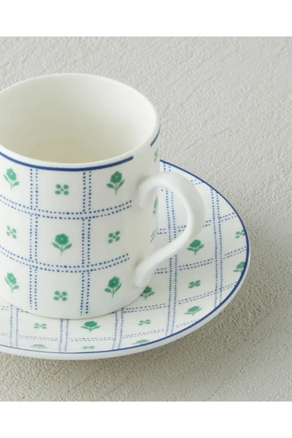 فنجان قهوه دو نفره English Home مدل Nautica چینی استخوانی - آبی