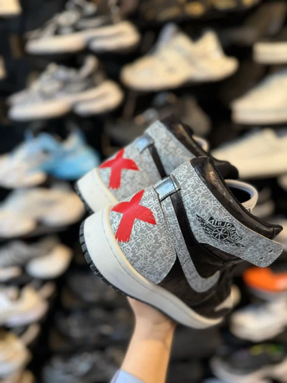 کتانی جردن وان وی دبل طرح دار