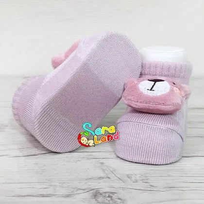 جوراب عروسکی نوزاد مدل خرس