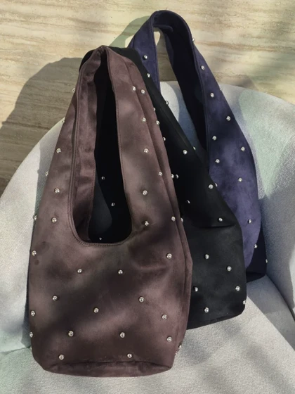 کیف نگینی دسته دار بند پهن 3499