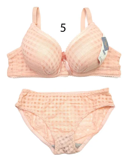 ست شورت و سوتین چهار خونه درشت بدون فنر زنانه