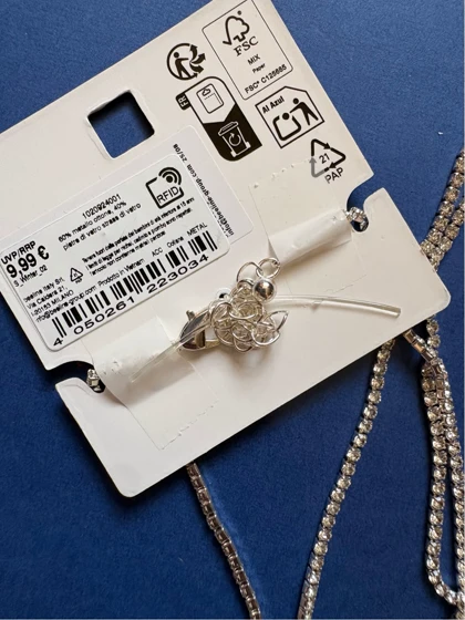 گردنبند کراواتی نگین‌دار زنانه برند accessories