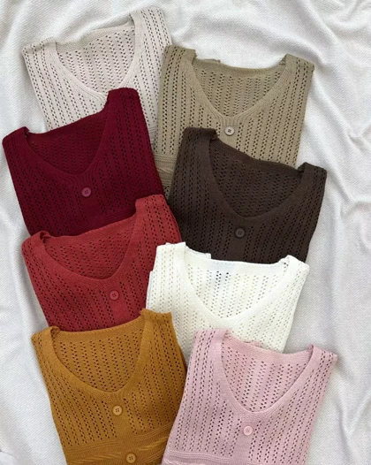 پلیور بافت قلاب بافی کد 5302