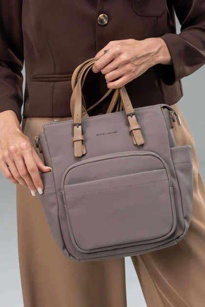 کیف دستی زنانه چرم مصنوعی دسته دار دیوید جونز DAVIDJONES