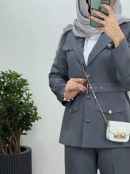 ست سه تیکه کت و شلوار به همراه کمربند ماتیسا
